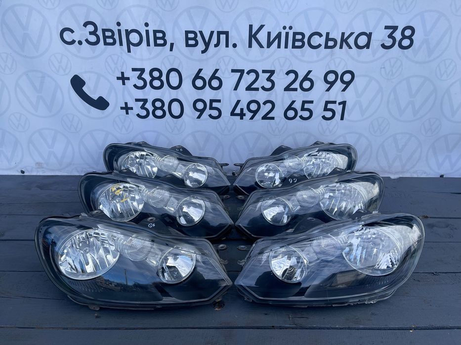 Фара передня ліва права Гольф 6 фари передни Golf 6 левая правая авторозборка Фольцваген