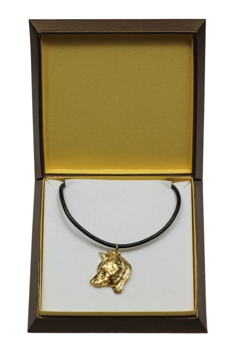 Shiba Inu naszyjnik pozłocony w pudełku Art-Dog
