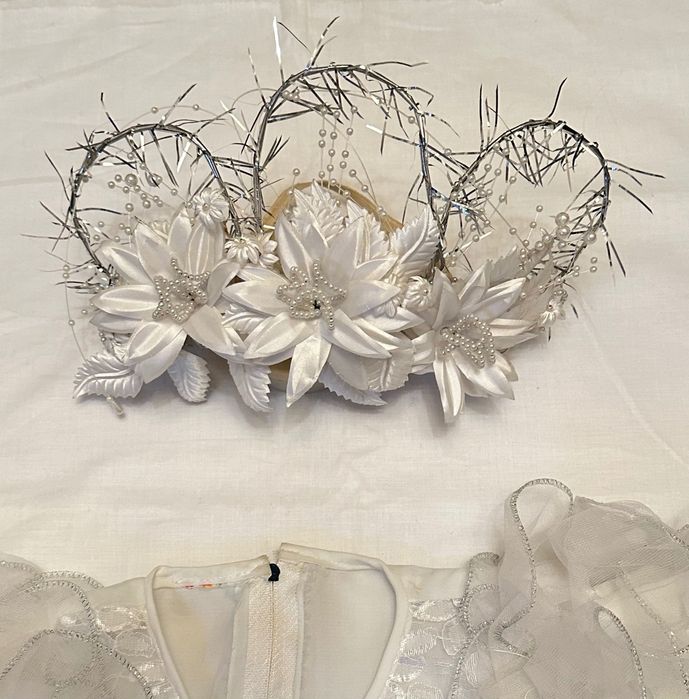 Дитяча святкова сукня з короною, нарядне плаття на новий рік/випускний