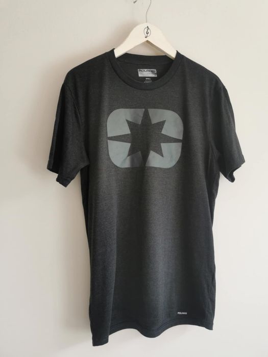 Ciemnoszara koszulka t-shirt Polaris S 36 M 38 quad atv SbS