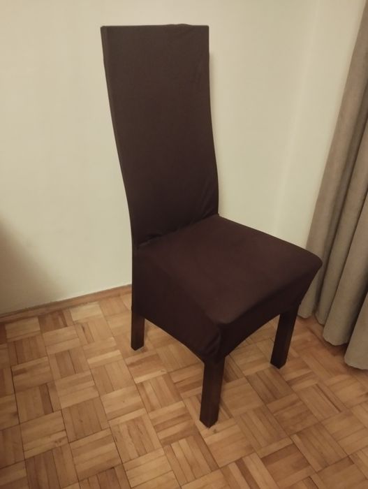 Pokrowce na krzesła ciemny brąz