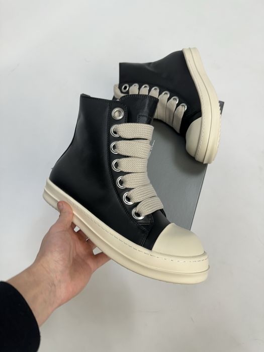 Rick Owens Ramones Leather Jumbo Lace Opium Archive кеды кеди кросівки