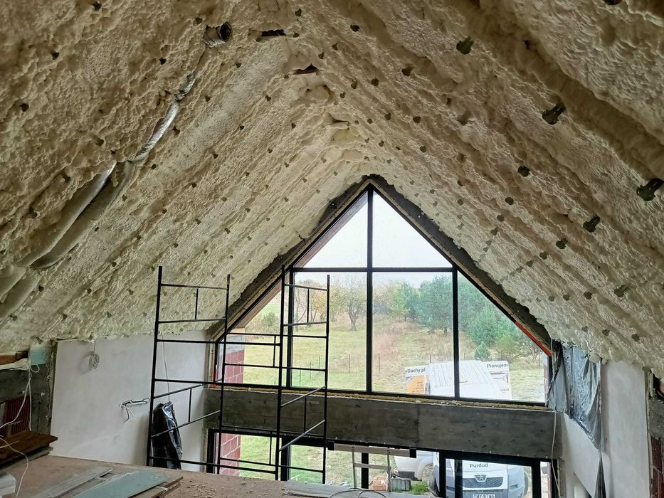 Ocieplenia, wdmuch celuloza,wełna PURE FLOC, Piana PUR, izolacja dachu