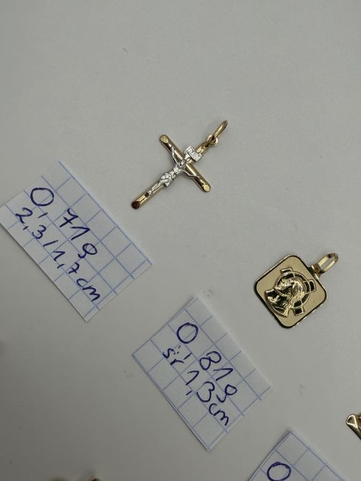 Złota zawieszka medalik matka boska aniołek maryjka krzyż