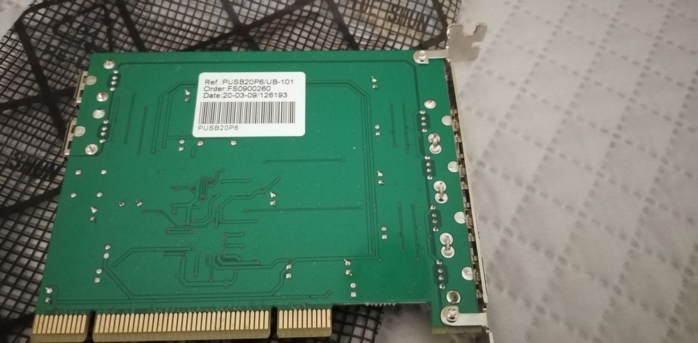 Placa PCI com 6 USB 2.0 NTech64551529427971124