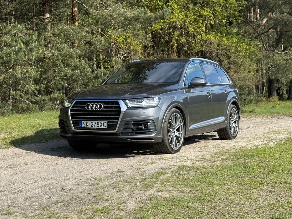 Audi Q7 Matrix, Masaże, Hak, Dociągi, Tylna oś skrętna, Pneumatyka