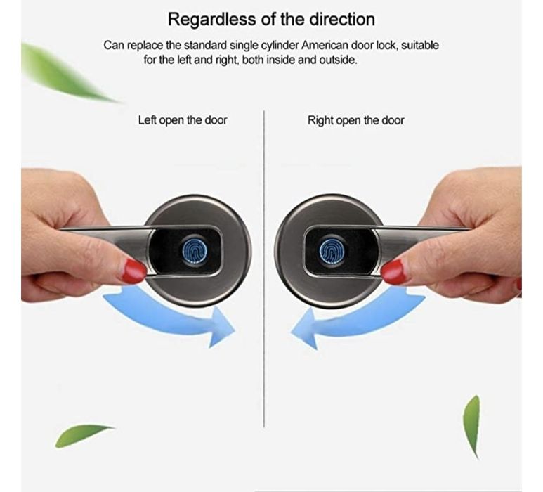 Klamka na odcisk palca  czarna