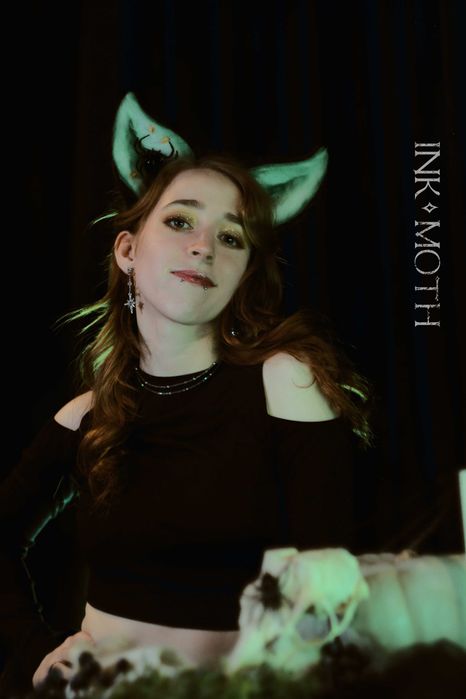 Idealne na Halloween/cosplay/przebranie ręcznie robione uszy na opasce