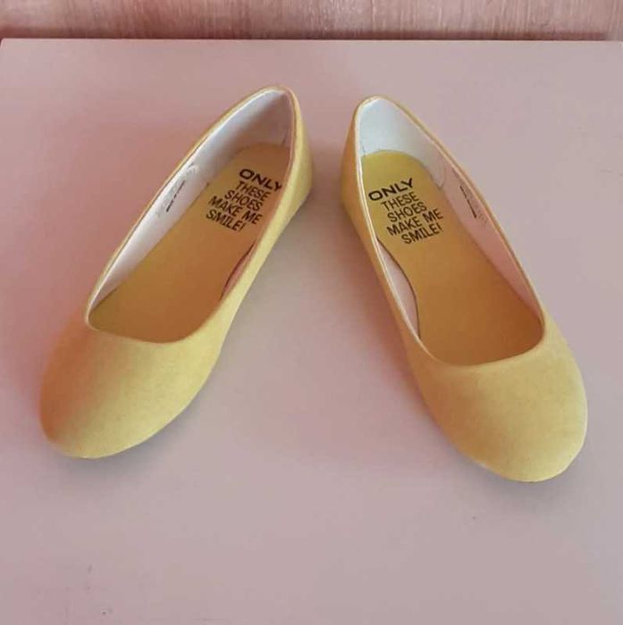 Nowe baleriny balerinki buty płaskie letnie żółte limonkowe Only 37