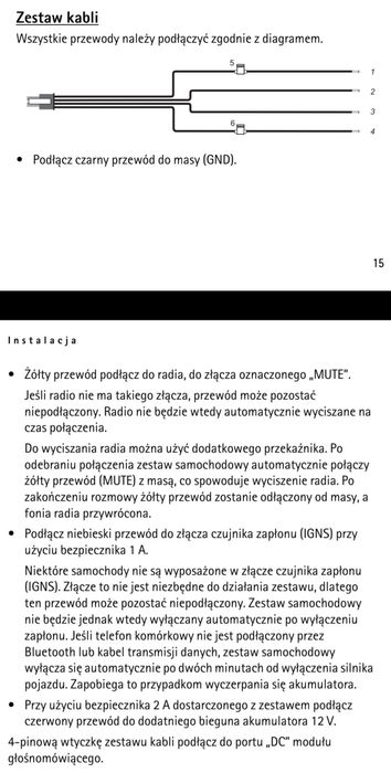 Zestaw głośnomówiący bluetooth Nokia CK-7W (HF-5)