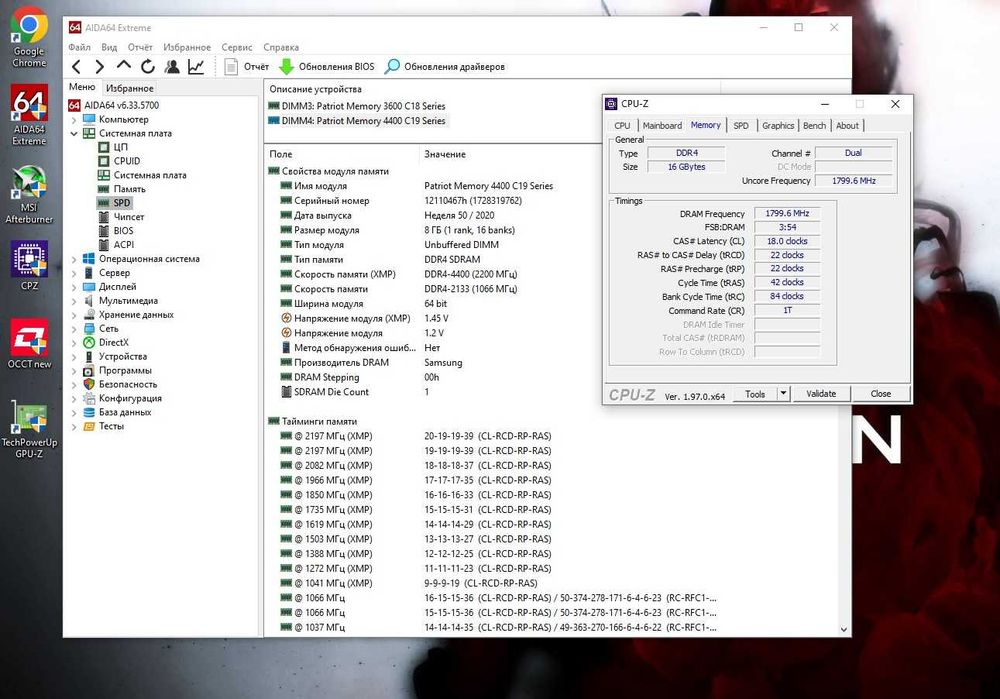 DDR4 16Gb 3600MHz 2x8gb Patriot Viper Steel оперативная память