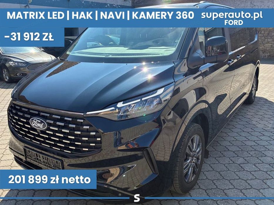 Ford Tourneo Custom 320 L2H1 Titanium A8 2.0 170KM Matrix LED !! Hak !! Nawigacja !!