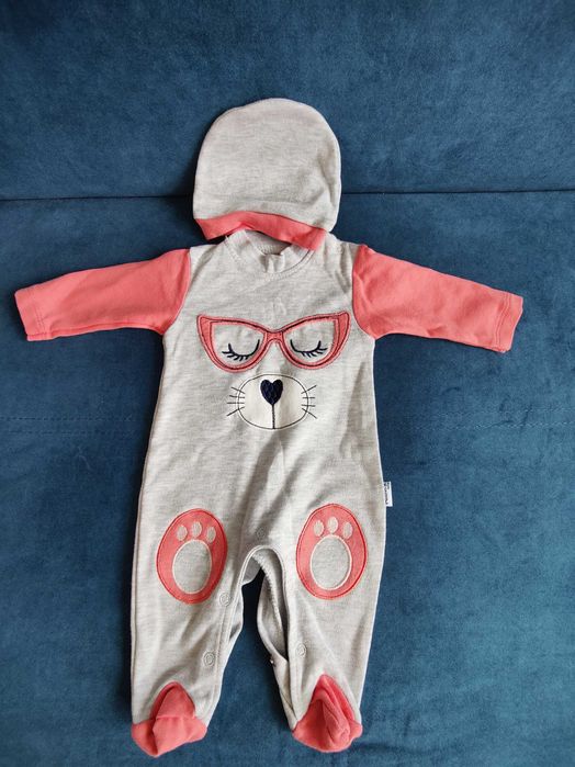 2-pack nowych pajacyków bawełnianych, 56-62 cm