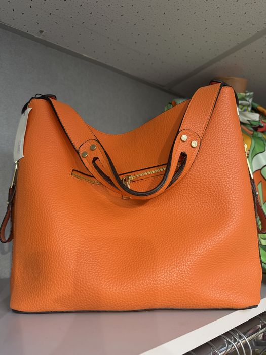 Велика сумка шопер оранжева Прада Prada