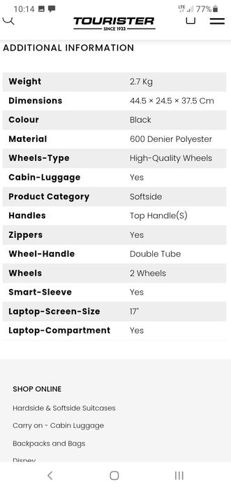 Walizka kabinowa American Tourister