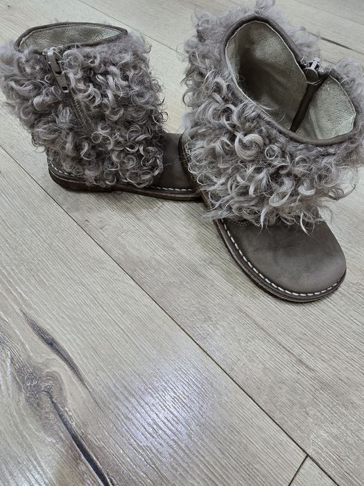 Buty botki skórzane