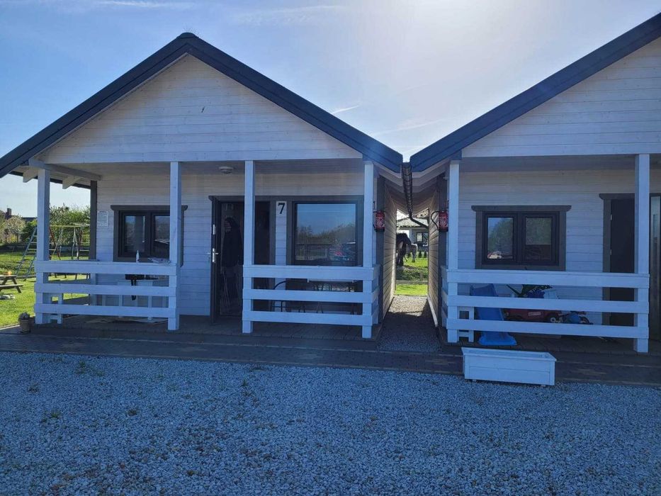 Nowe domki drewniane Przy Pogodnej nad morzem Ustronie Morskie rowery