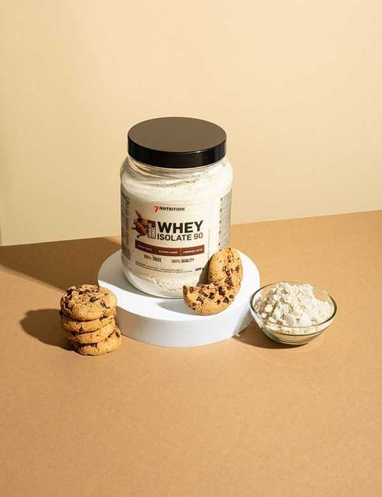 7Nutrition Whey Isolate 90 1kg Izolat Białka WPI + Shaker Słony Karmel