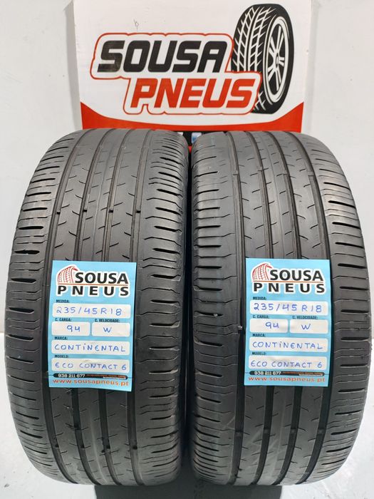 2 pneus semi novos 235-45R18 Continental - Oferta dos Portes