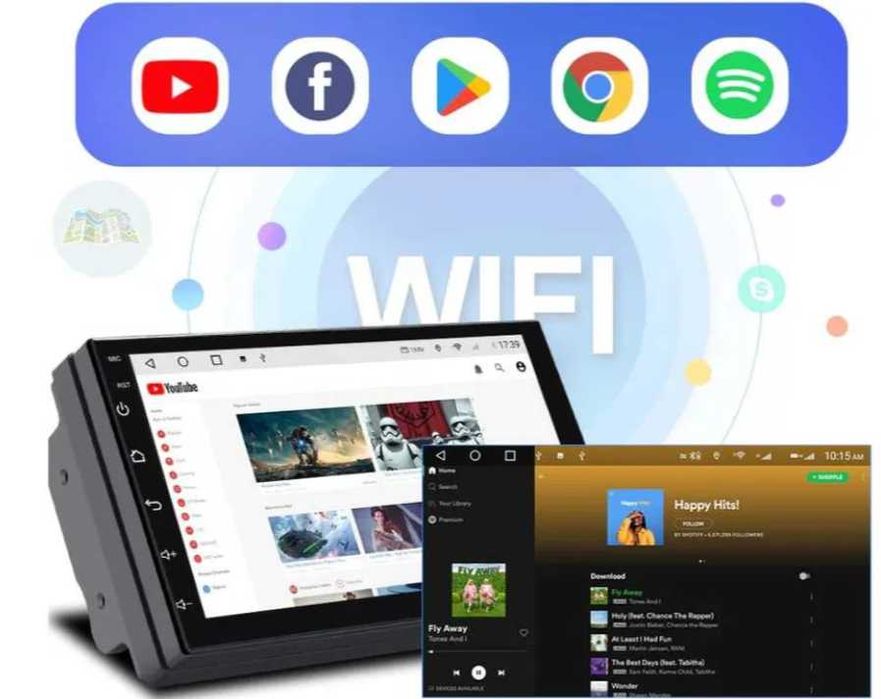 OKAZJA! ANDROID 14-2 DIN 7cali 2/32 GB Nawigacja RDS WIFI usb