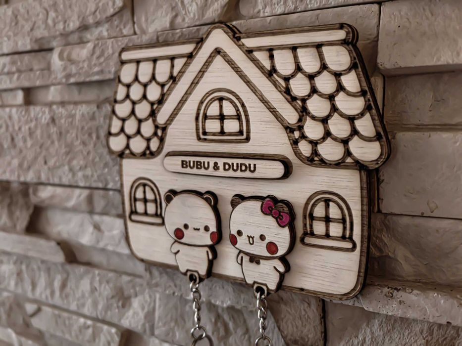 Bubu Dudu - Personalizowany wieszak na klucze, keyholder, breloki