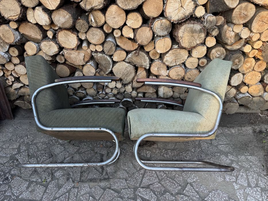 2 fotele bauhaus kultowy model s411 Gispen Mücke Melder