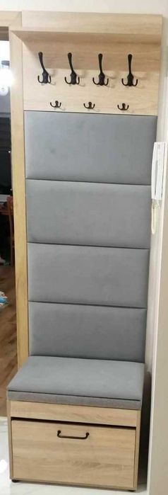 Szare NOWE Welurowe Panele Tapicerowane NA ŚCIANE Różne Rozmiary