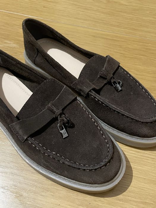 Лофери коричневі замшеві