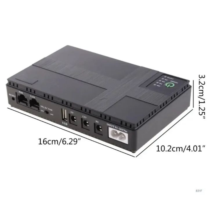 Бесперебойник для роутера WI-Fi 12V/9V/5v ИБП UPS