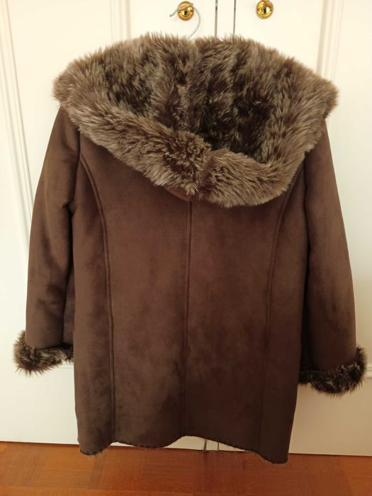 Casaco quente, forro de pelo sintético