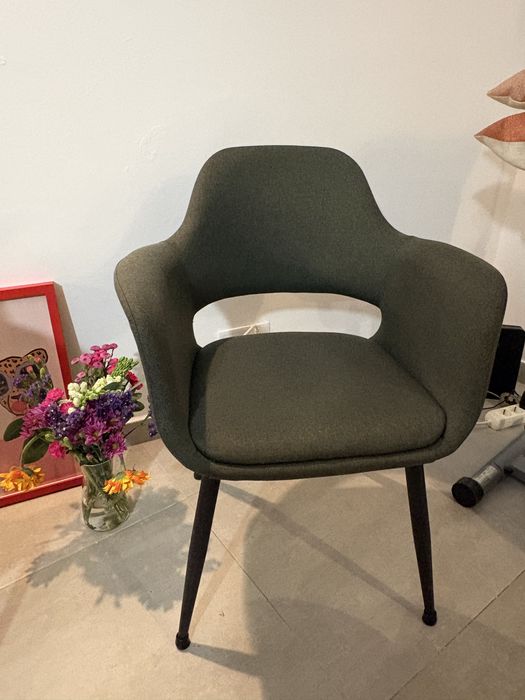 2 Poltronas Verdes em Linho + Almofadas | Muito Bom Estado | Lisboa