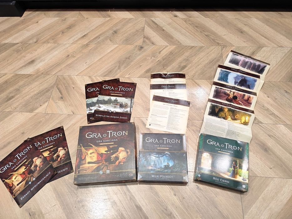 Gra o Tron duży Zestaw 2 x podst+ 3 duże dodatki, 10 małych, mata, box