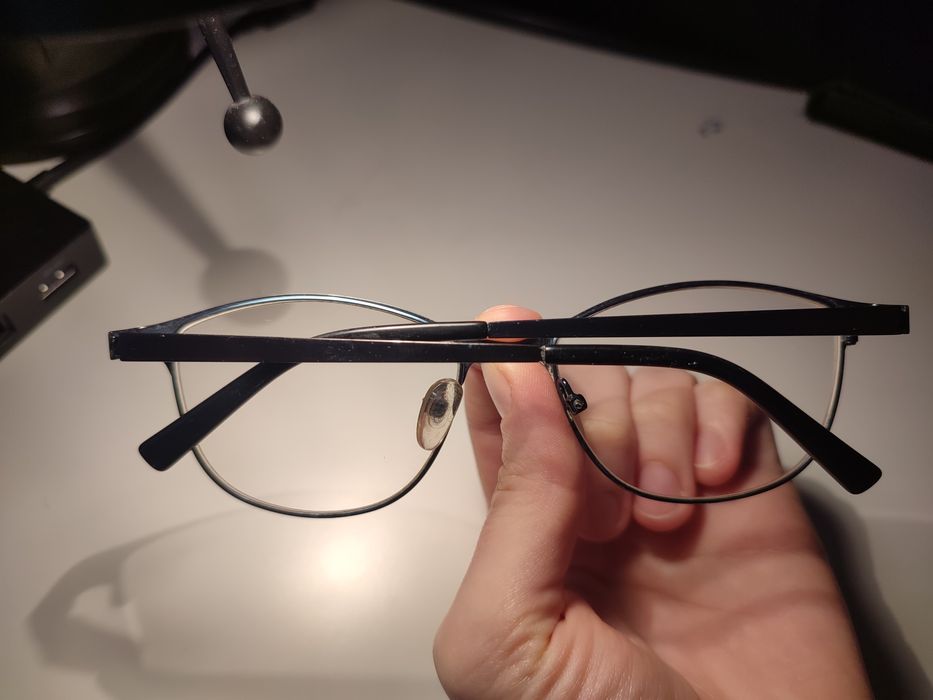 Okulary metalowe granatowe -2 dioptrie