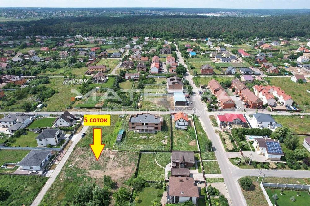 Ділянка 5 соток під будівництво! с. Шевченкове, асфальт, газ, 10км Київ