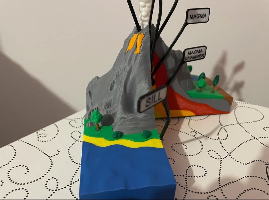 Макет вулкана друк на 3Д принтері