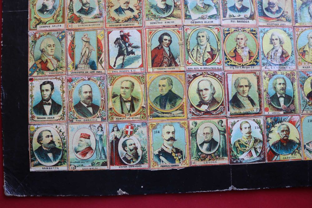 Quadro c/ 60 figuras históricas e politicas Portugal e Brasil etc