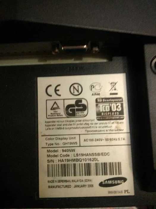 Монитор Samsung SyncMaster 940NW 1440x900