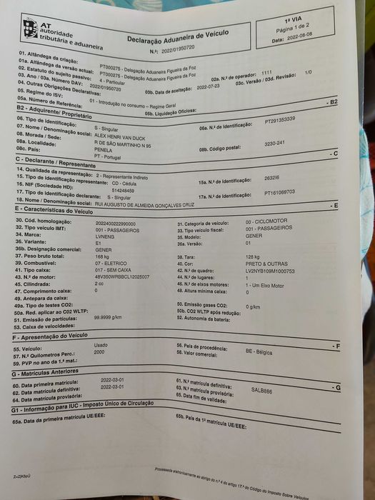 Scooter elétrica do ano 2022