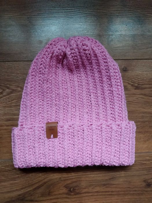 Dziecięca zimowa czapka BEANIE M - z alpaką - różne kolory