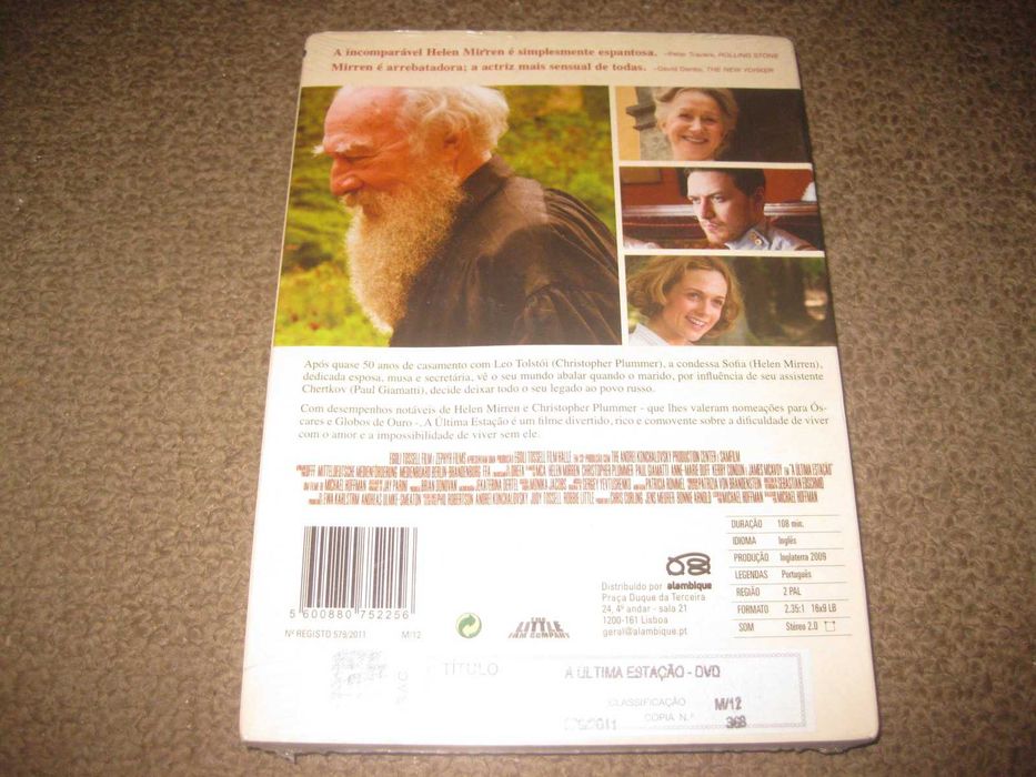 DVD "A Última Estação" com Helen Mirren/Slidepack/Selado!