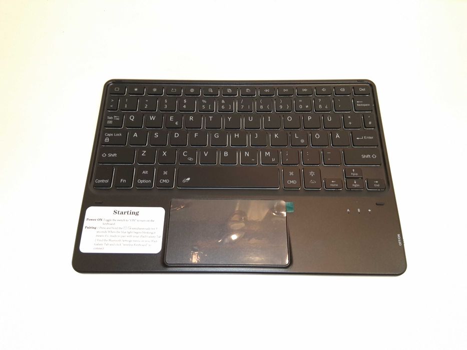 Z069 ROOFEI Etui Klawiatura Touchpad Samsung Galaxy Tab S6 Lite Czarny