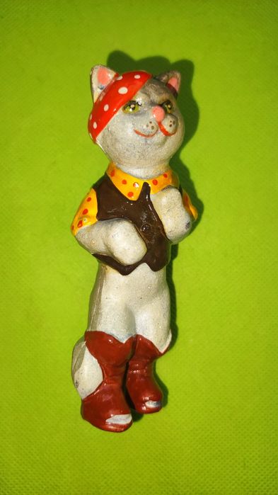Кот Базилио винтажная игрушка 1950-х годов . Жираф Конаковский фарфор