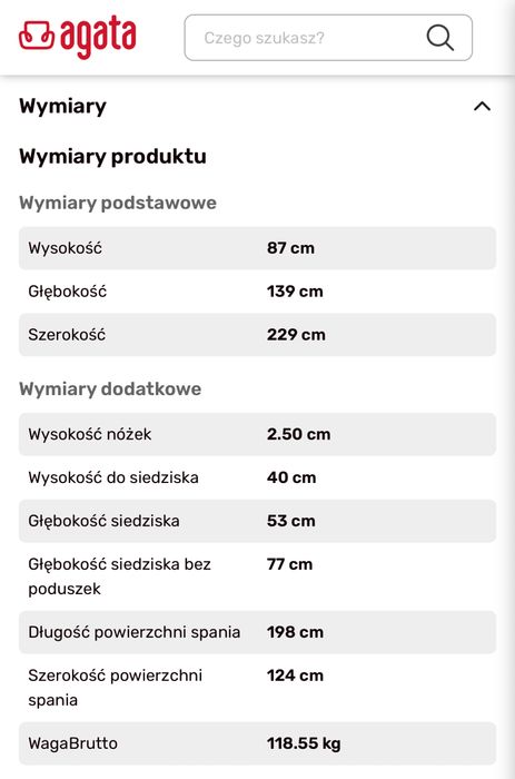 Narożnik kanapa, Flat funkcja spania , NOWA szara