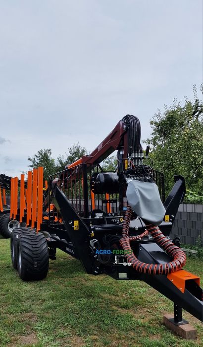 Nowa Przyczepa Leśna BMF 10T2 PRO 720 7.2m Zrywka Leasing on-line 24h