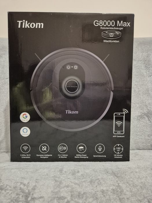 Робот пилосос 2 в 1 Tikom G8000 Max з функцією миття підлоги