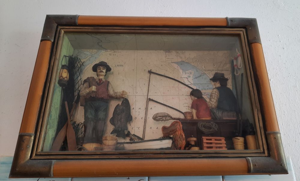 Quadro cena de pesca