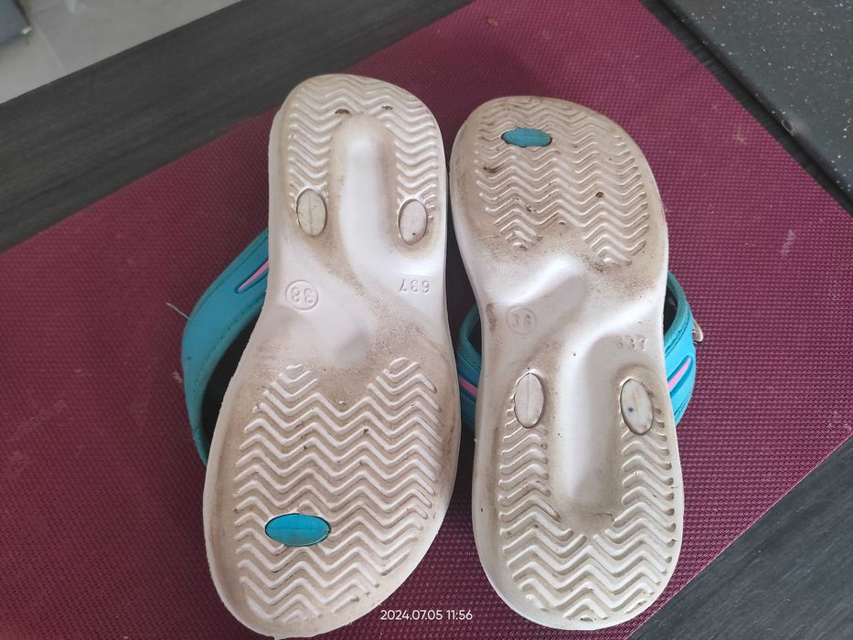 Sport_Klapki Sportowe Niebieskie_Japonki_38