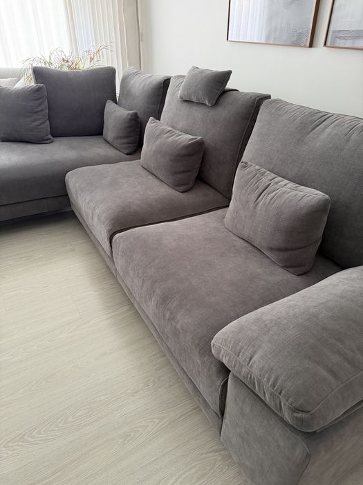 Sofá de canto com 5 lugares