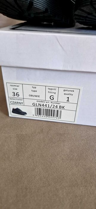 Buty glany, oksfordy Filippo roz. 36