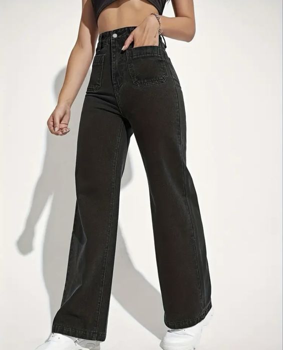 Джинси жіночі чорні палаццо